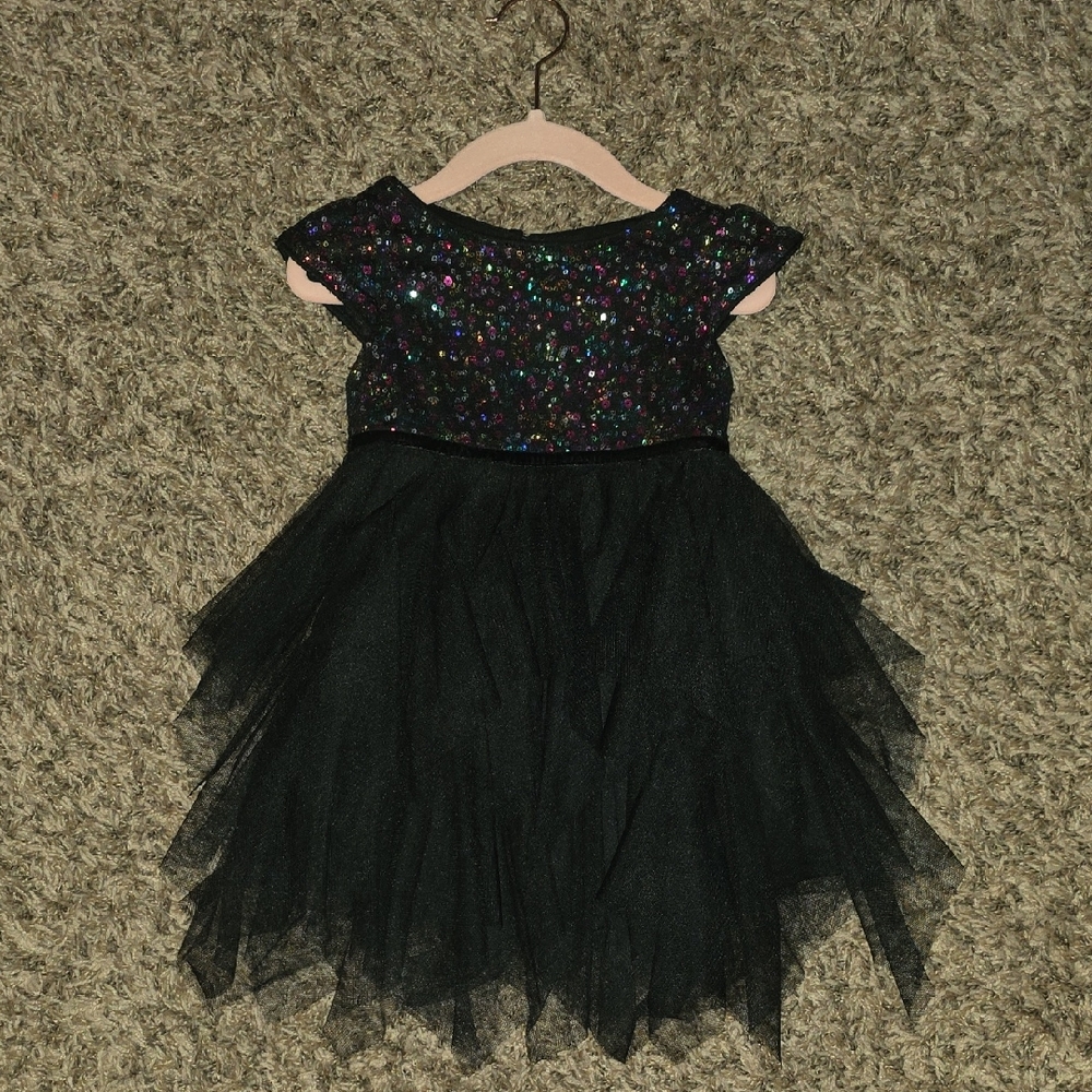 Cat & Jack Sparkling Black Tulle Dress